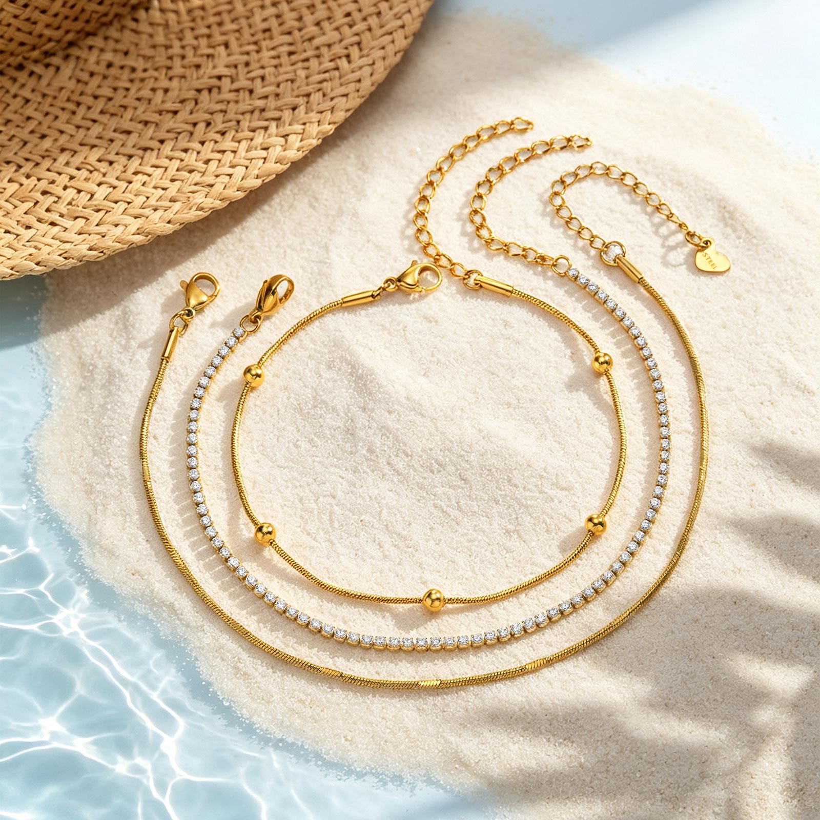 3-teiliges Set Fußkettchen, Sc – Jc Jewelry & Watches Photos Bewertung und Preis